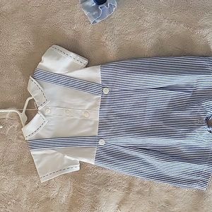 One Piece Seersucker Suspenders NWT